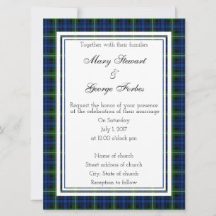 Forbes Scottish Wedding Invitation