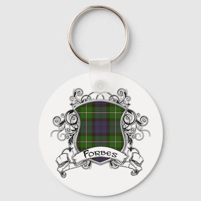 Forbes Tartan Shield Keychain (Front)