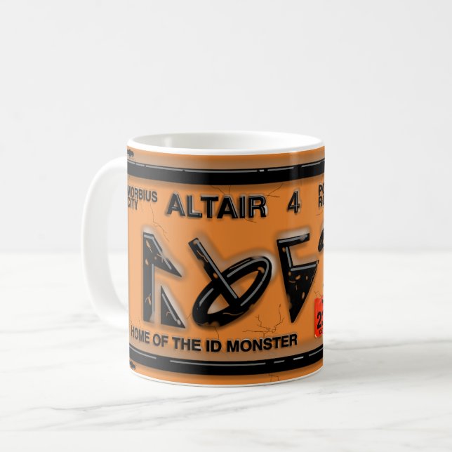 FORBIDDEN CAR LICENSE, Altair 4 Coffee Mug (Front Left)