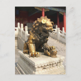 Forbidden City Bronze Lion Postcard