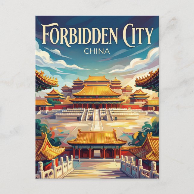 Forbidden City China Postcard (Front)