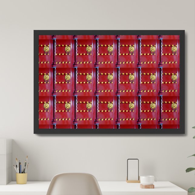 Forbidden City Door Framed Art (Home Office)