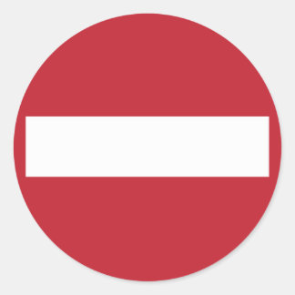 Forbidden ! classic round sticker