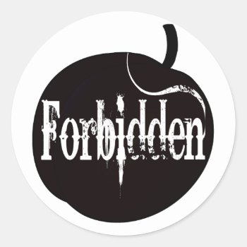 Forbidden Fruit Classic Round Sticker by templeofswag at Zazzle