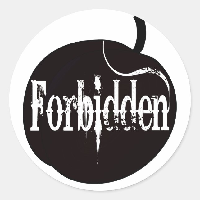 Forbidden Fruit Classic Round Sticker (Front)