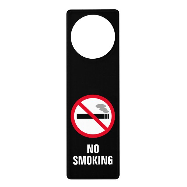 Forbidden to smoke No smoking sign door hanger (Front)