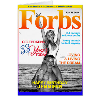 Forbs (Forbes Parody) Birthday-Photo-Message-Age Cards