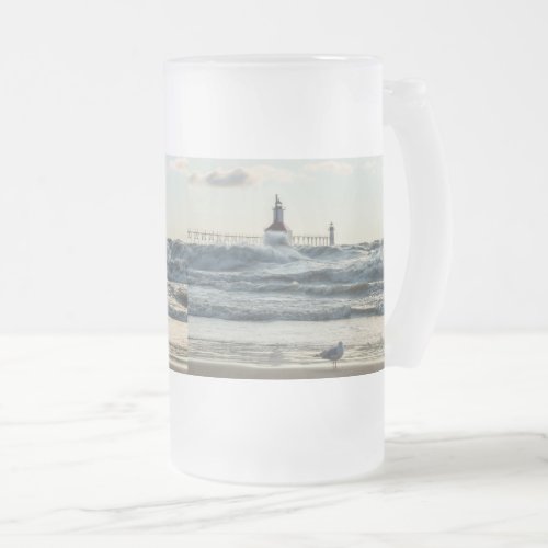 Force Behind Beauty Frosted Glass Beer Mug