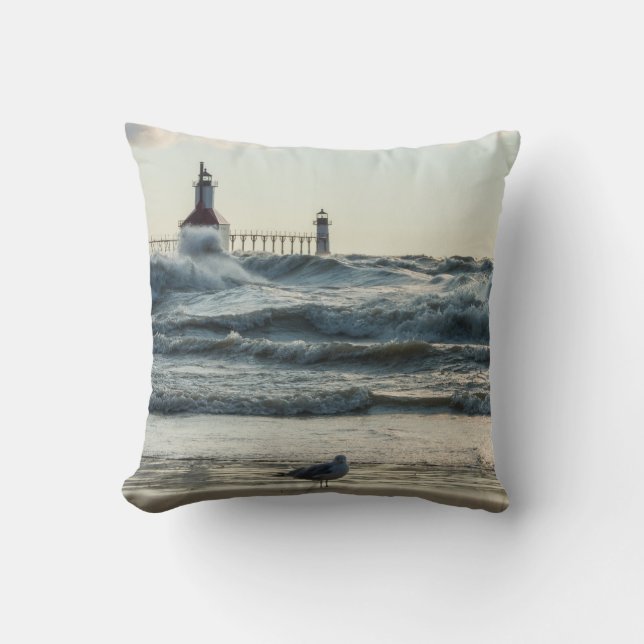 Force Behind Beauty Throw Pillow (Front)