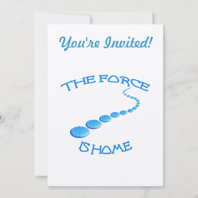 Force is Home Frisbee Invitation (Front)
