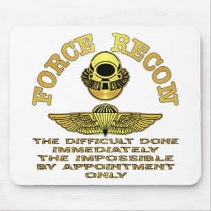 Force Recon Difficult Done Immediately Mouse Pad