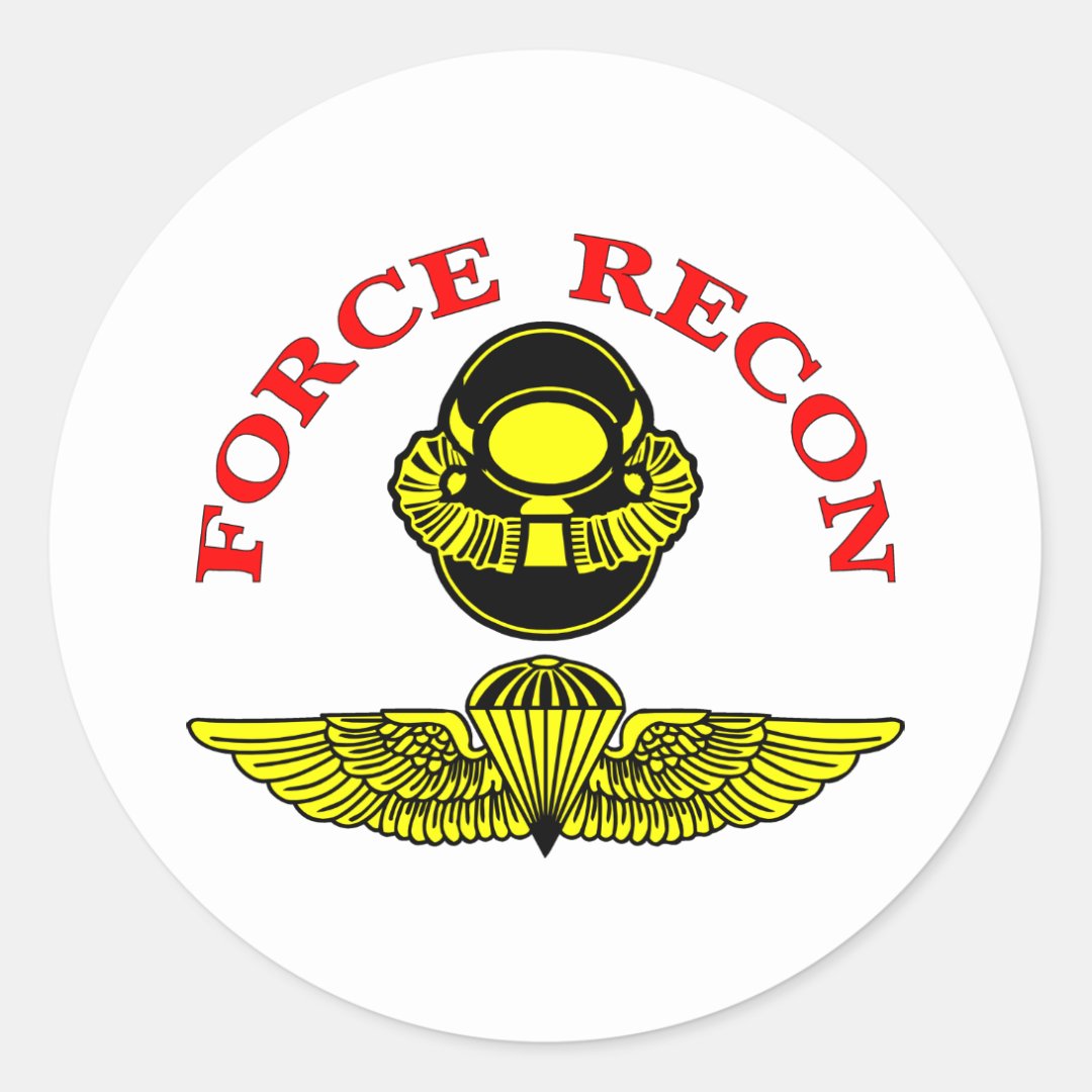 Force Recon Diver Jump Classic Round Sticker | Zazzle