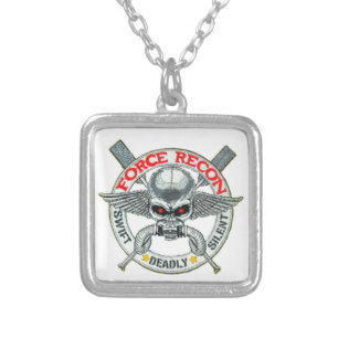 FORCE RECON SILVER PLATED NECKLACE