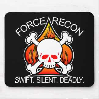 Force Recon Skull Black Mouse Pad