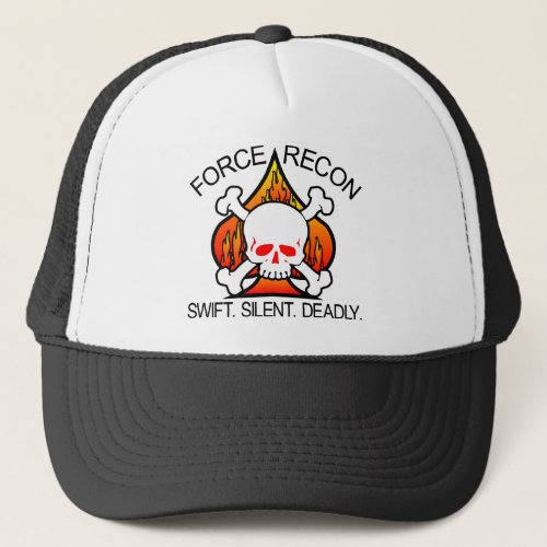 Force Recon Skull Trucker Hat