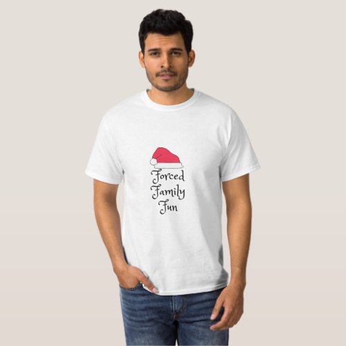 Forced Family Fun Christmas Holiday Funny Matching T_Shirt