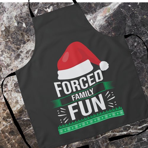 Forced Family Fun Christmas Humor Apron