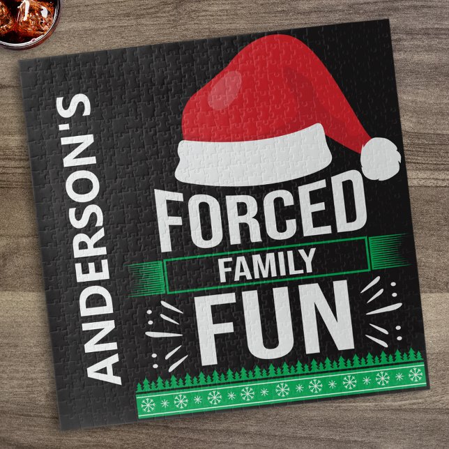 Forced Family Fun Christmas Humor Jigsaw Puzzle (Creator Uploaded)