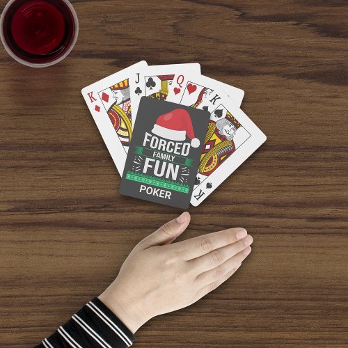 Forced Family Fun Christmas Humor Poker Cards