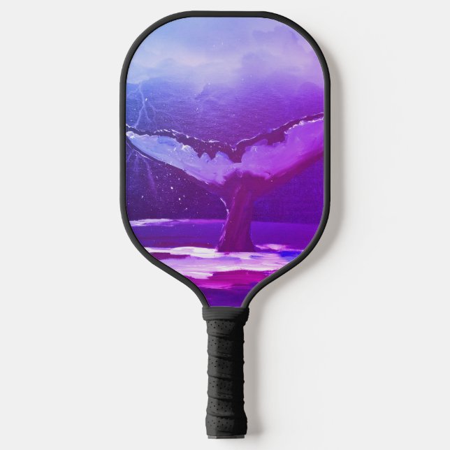 "Forces of Nature" Orca Tail Pickleball Paddle (Front)