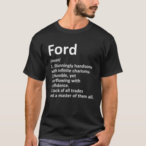 FORD Definition Funny Surname Family Tree Birthday T_Shirt