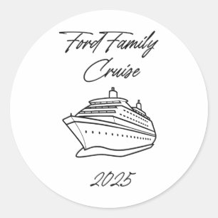 Ford Family Cruise 2025  Classic Round Sticker