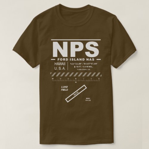 Ford Island NAS Naval Air Station  NPS T_Shirt