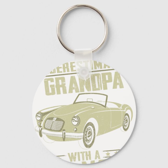 Ford Mustang Lover Gift - Never Underestimate A Gr Keychain (Front)