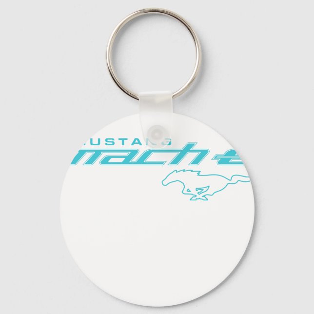 Ford Mustang Mach-E Blue Logo Keychain (Front)