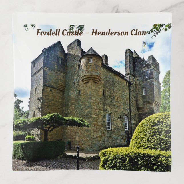 Fordell Castle – Scottish Henderson Clan Trinket Tray (Front)