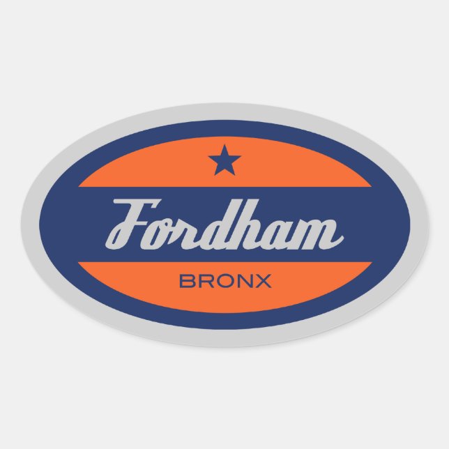 Fordham Oval Sticker (Front)