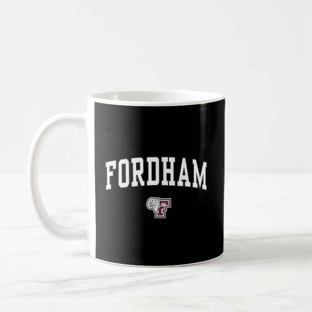 Fordham Rams Arch Over Black Coffee Mug (Left)