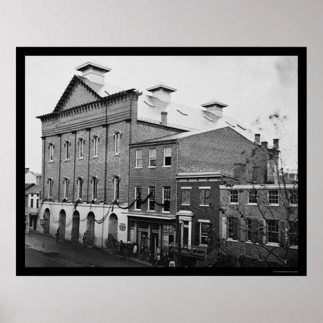 Ford's Theater, Scene of Lincoln's Death 1865 Poster (Front)