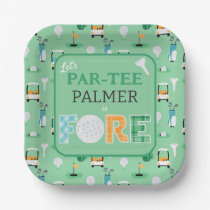 Fore, 4th Birthday Let's Par-tee Golf Party Paper Plates