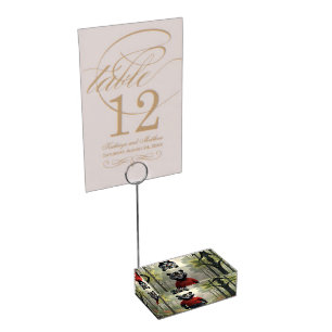 "Fore! A Black Tiger Playing Golf in the Woods" Place Card Holder