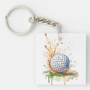 Fore-ever on the Green Golf Ball  Keychain