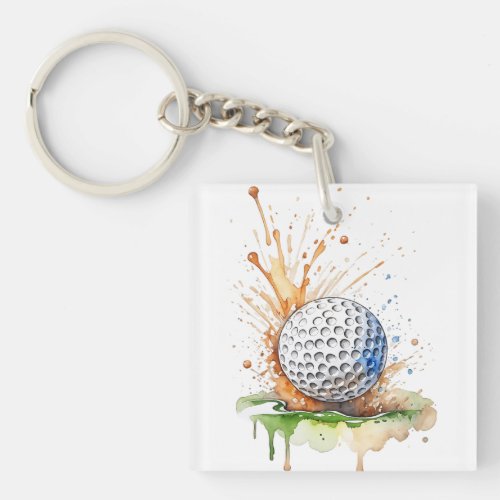 Fore_ever on the Green Golf Ball  Keychain
