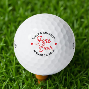 Fore Ever Personalized Wedding Golf Balls