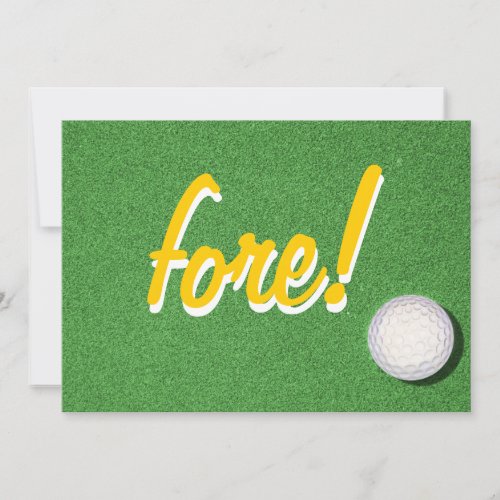 Fore Golf Birthday Party Announcements