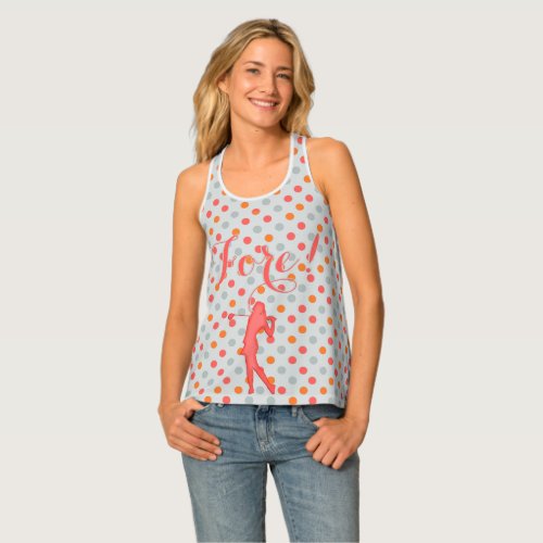 Fore Golfer Coming Through Polka Dots All_Over_P Tank Top