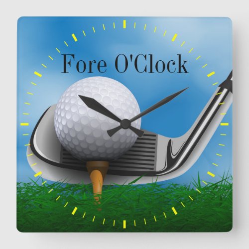 Fore OClock Golf Sports Clock _ SRF