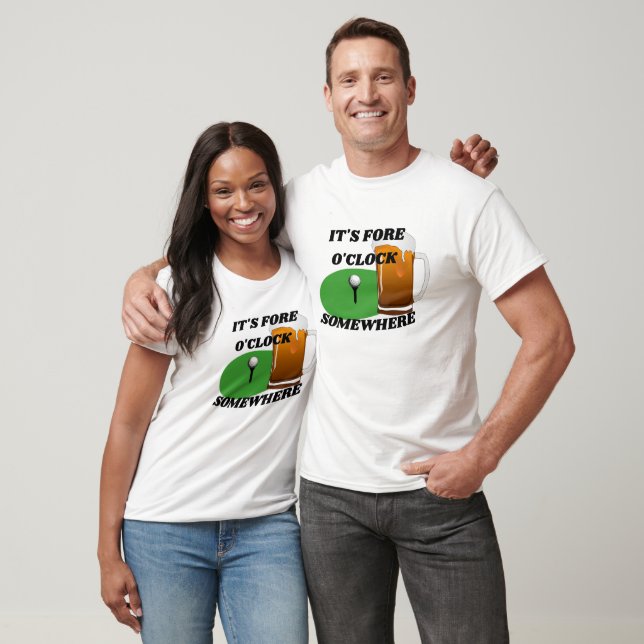Fore O'Clock Somewhere Shirt - Golf & Beer (Unisex)