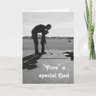 "Fore" Special Dad, Son and Father Golf Birthday Card