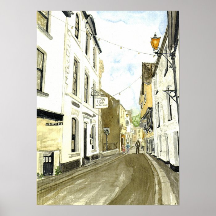 'Fore Street, Fowey' Poster