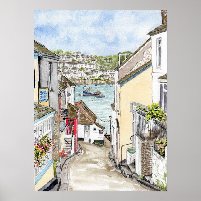 'Fore Street (Polruan)' Poster (Front)