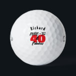 FORE! Tee-rific Birthday Golf Balls - Custom<br><div class="desc">Score the perfect gift with these custom 'FORE! Tee & Fabulous' golf balls! Designed for birthday celebrations on the greens, this playful set includes: • 3 premium-quality golf balls • Customizable text option • Vibrant, durable printing #1 Birthday Golf Gift!] Perfect for: • Surprising golf-loving friends • Tournament prize packages...</div>