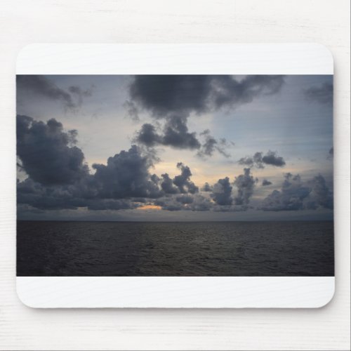 Foreboding SunsetPuffy Clouds North Sea Mouse Pad
