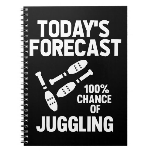 Forecast Juggling Hobby Juggle Artist Juggler Notebook