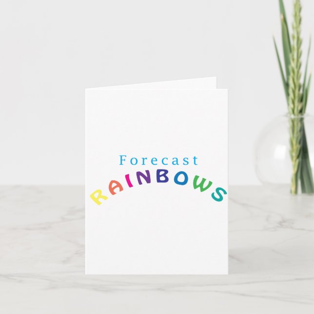 Forecast Rainbows Thank You Card (Front)