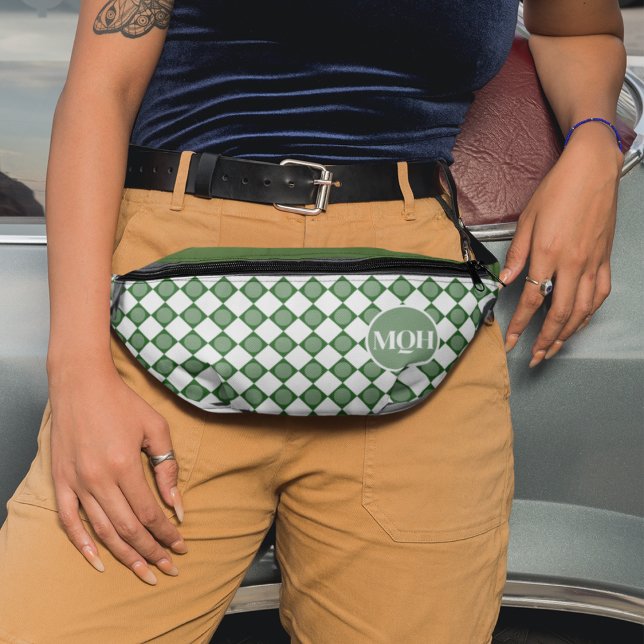 ForeFashion: White and Green Golf Ball Pattern  Fanny Pack (Creator Uploaded)